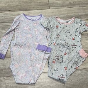 Girl Laura Ashley PJs Sets 1 long Sleeve and 1 short sleeve with pants.
